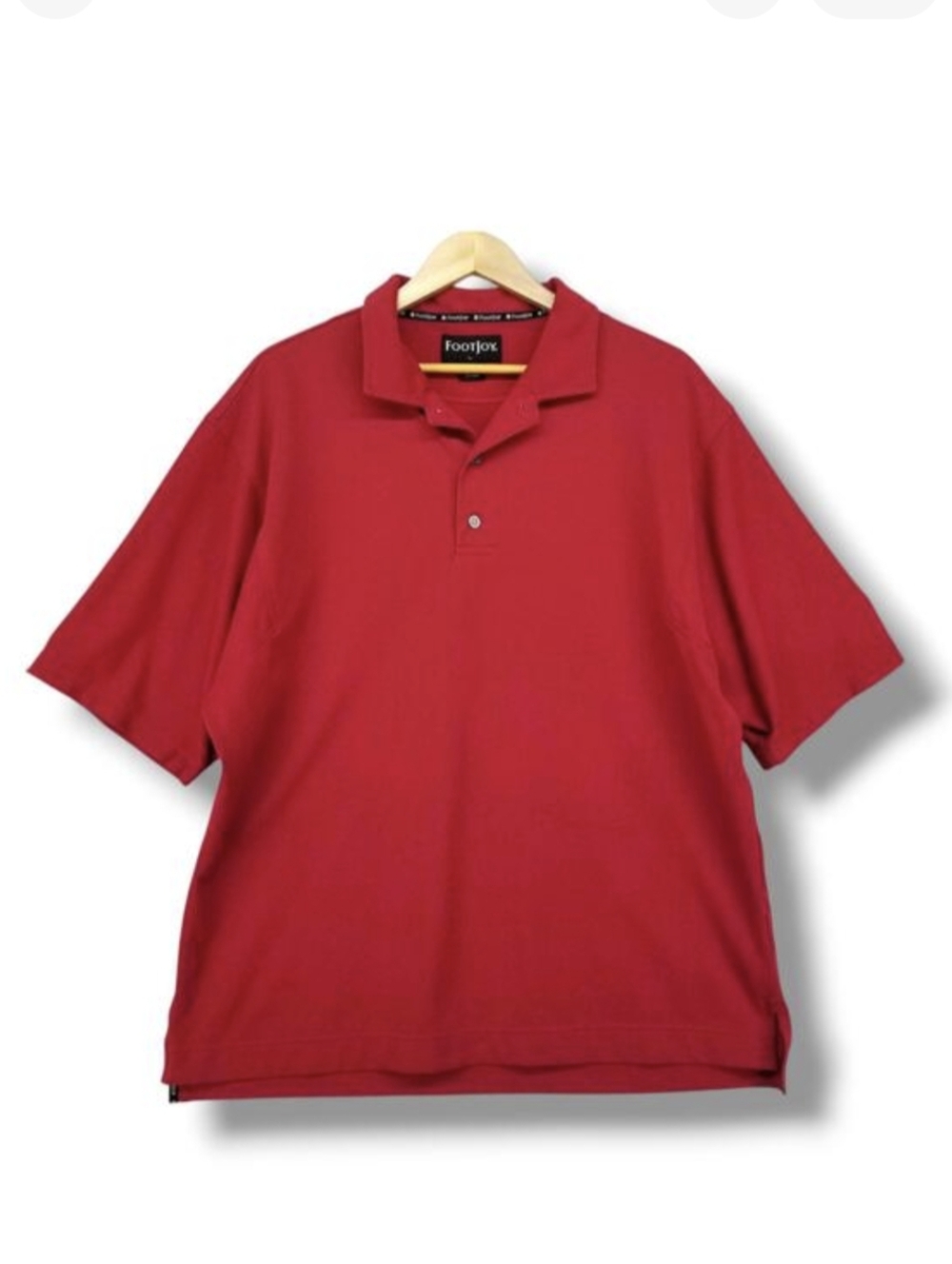 Footjoy Mens Golf Polo Shirt‎ Large Deep Red Country Club Logo